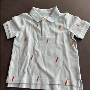 Light Blue Kids Polo with Carrot Embroidery